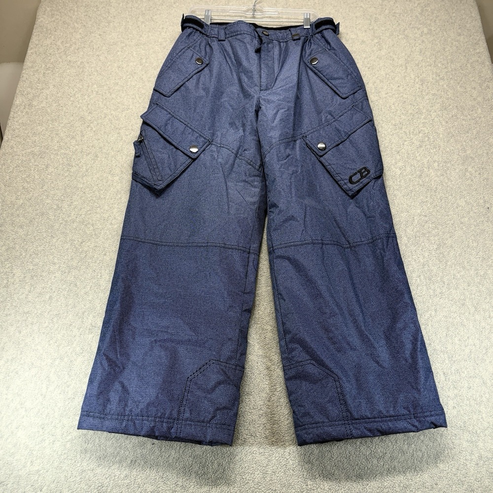 CB Sports Boys XL 18/20 Blue Insulated Cargo Snowboard Ski Pants